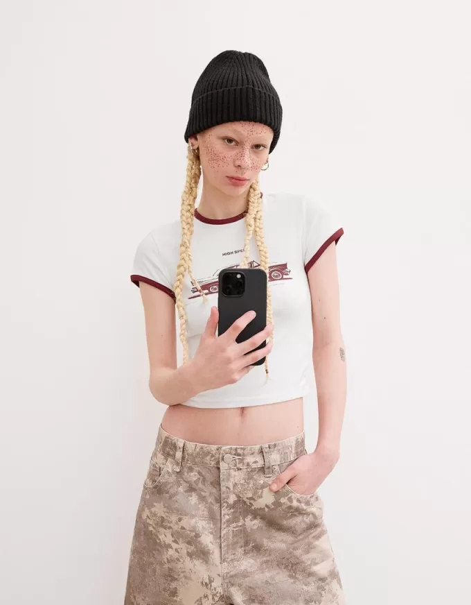 Camiseta manga corta con estampado Off white