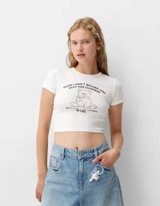 Camiseta manga corta con estampado Off white