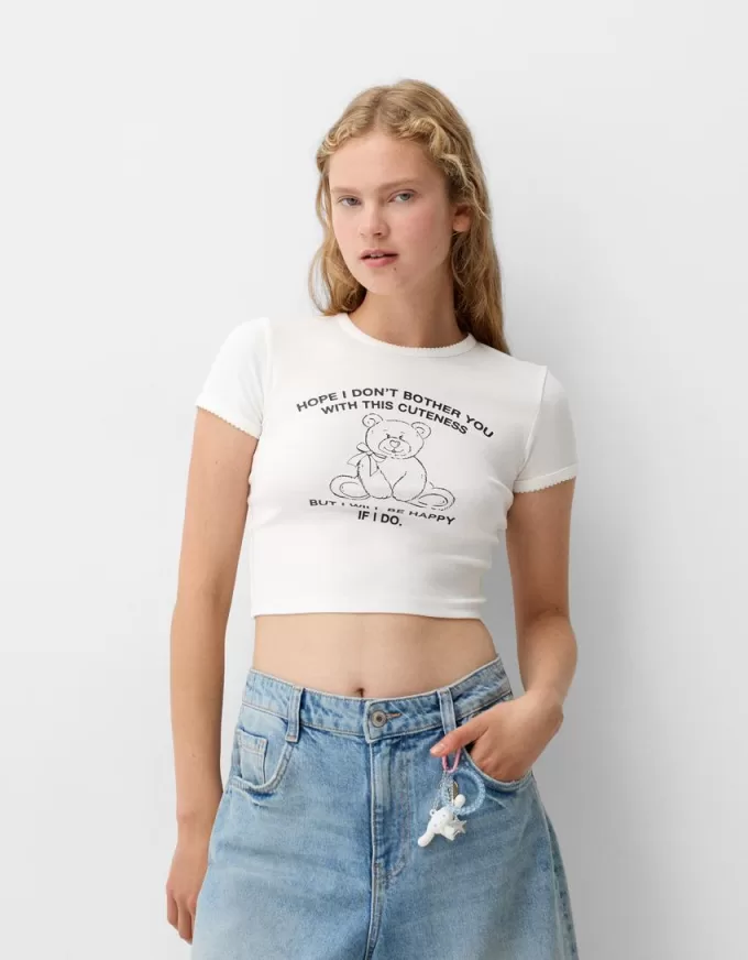 Camiseta manga corta con estampado Off white