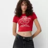 Camiseta manga corta con estampado Red