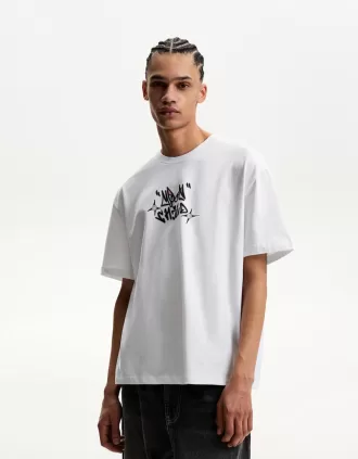 Camiseta manga corta con estampado White