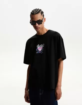 Camiseta manga corta con estampado Black