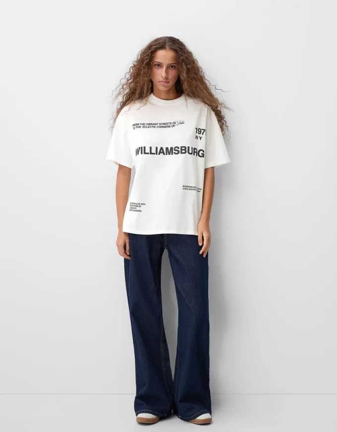Camiseta manga corta con estampado Off white