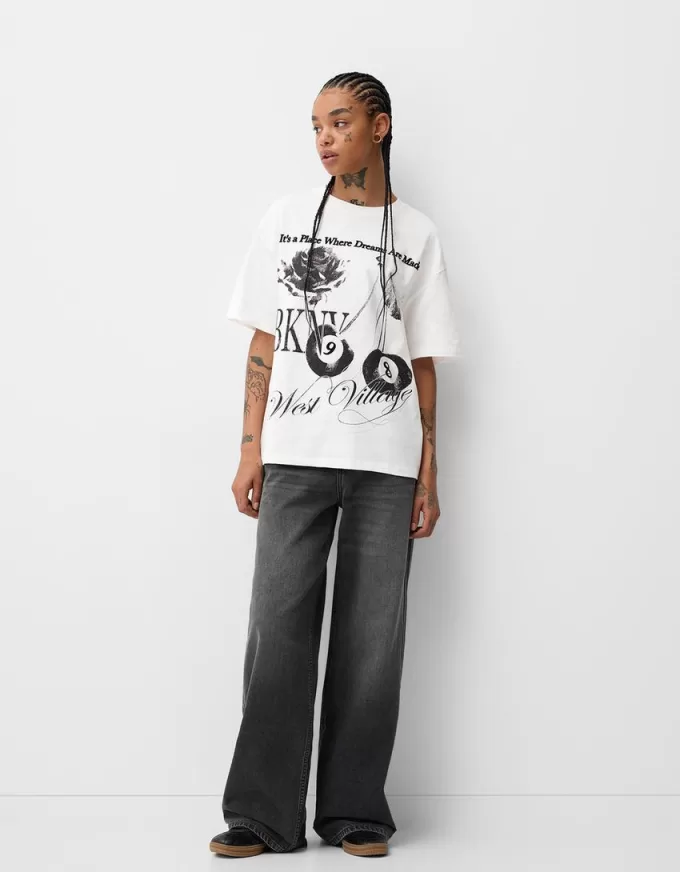 Camiseta manga corta con estampado Off white