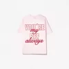 Camiseta manga corta con estampado Pink