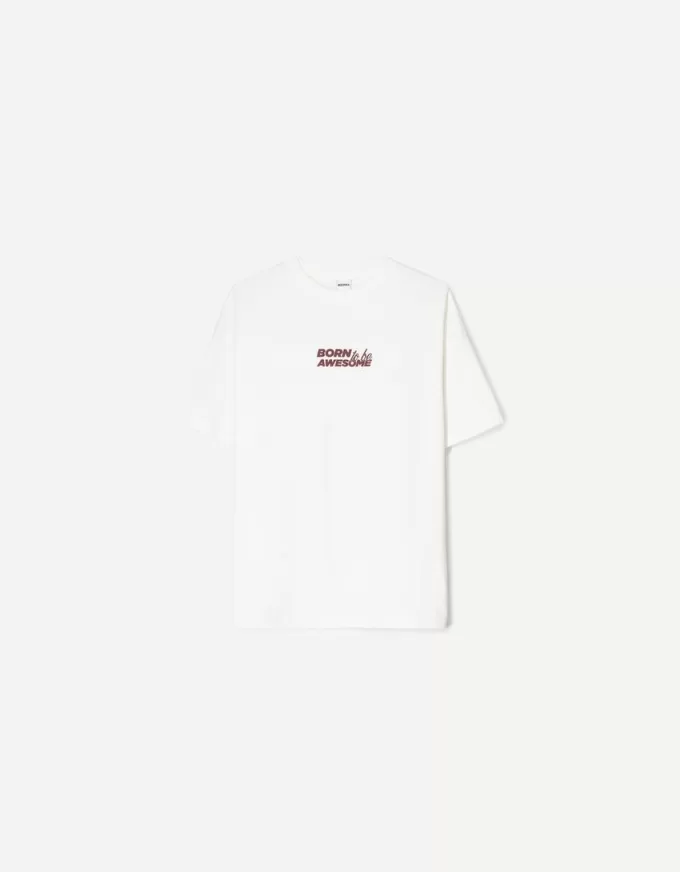 Camiseta manga corta con estampado White