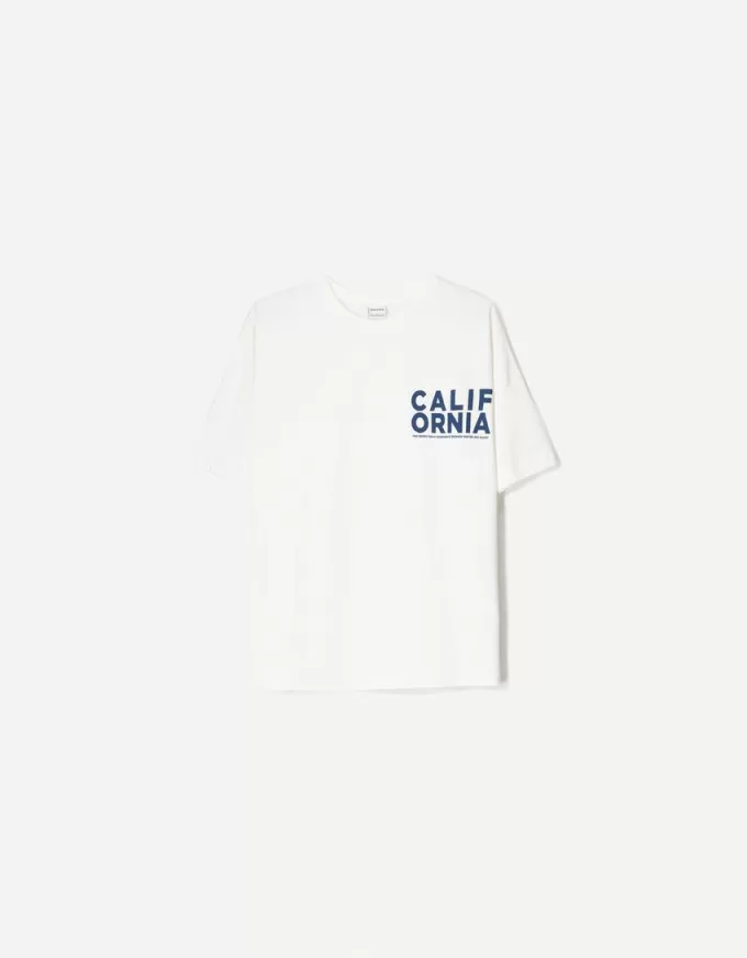 Camiseta manga corta con estampado White