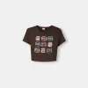 Camiseta manga corta con estampado Brown