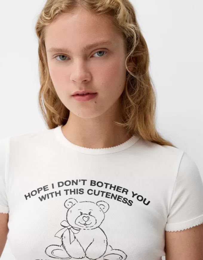 Camiseta manga corta con estampado Off white
