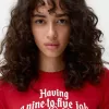Camiseta manga corta con estampado Red