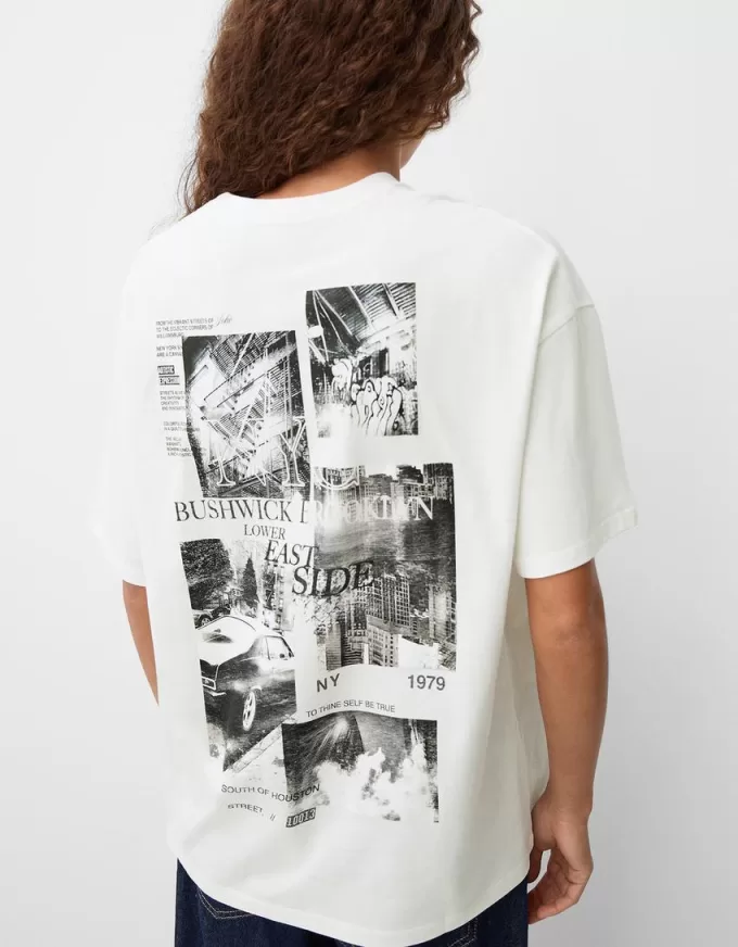 Camiseta manga corta con estampado Off white