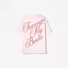 Camiseta manga corta con estampado Pink