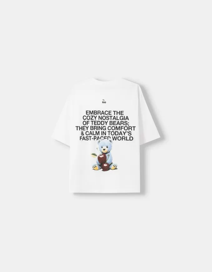 Camiseta manga corta con estampado White