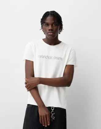 Camiseta manga corta con estampado White