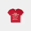 Camiseta manga corta con estampado Red