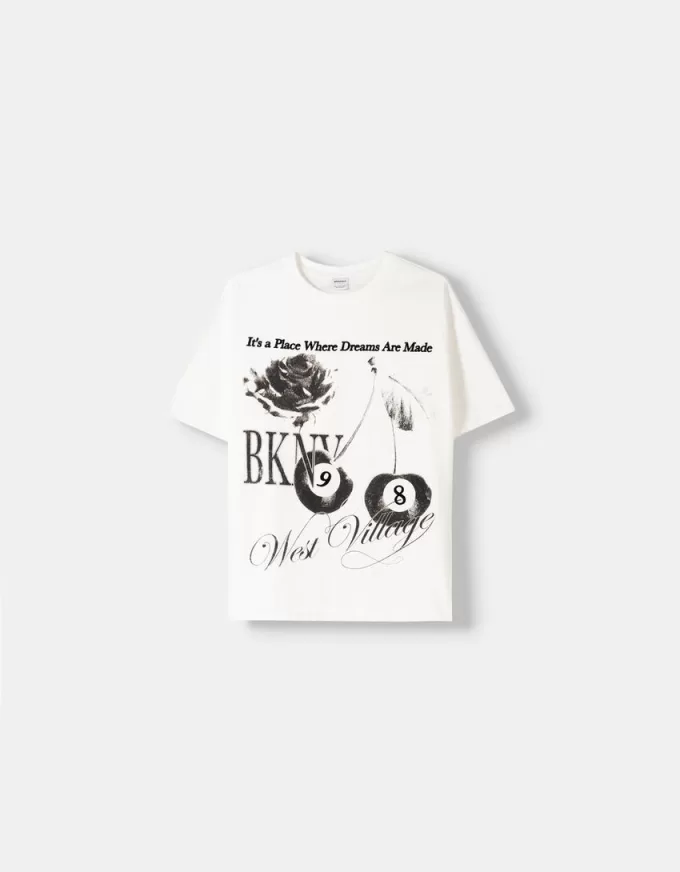 Camiseta manga corta con estampado Off white