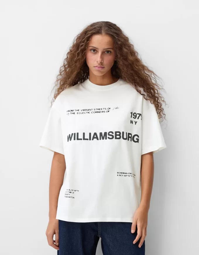 Camiseta manga corta con estampado Off white