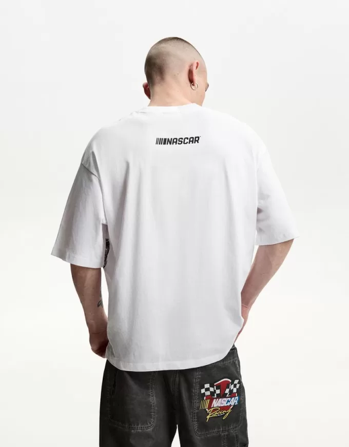 Camiseta manga corta con estampado Nascar White