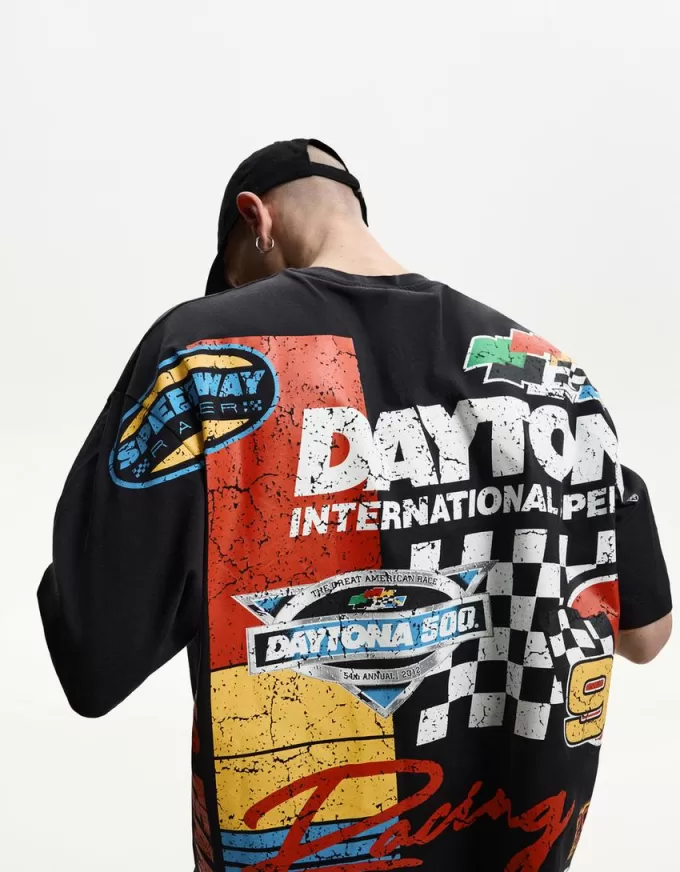Camiseta manga corta con estampado Nascar Grey