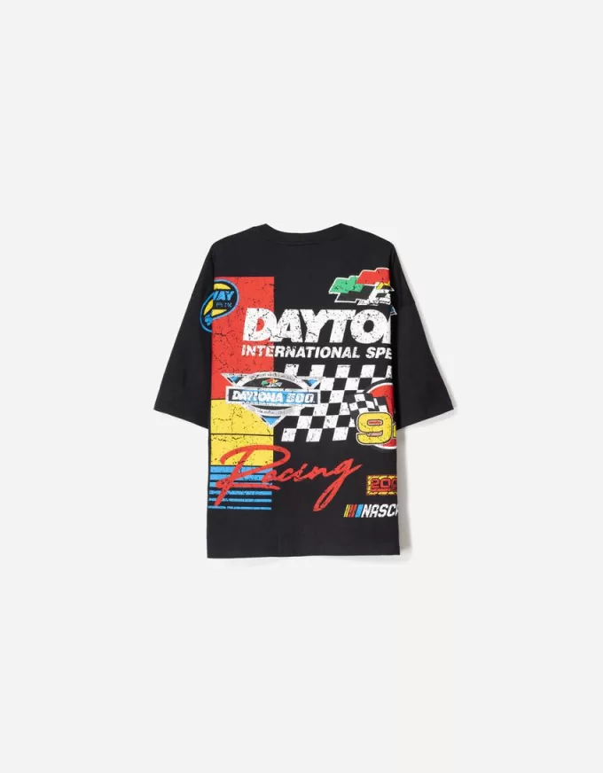 Camiseta manga corta con estampado Nascar Grey