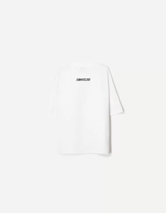 Camiseta manga corta con estampado Nascar White