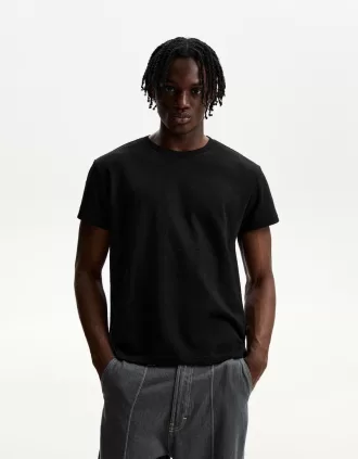 Camiseta manga corta efecto flameado Black