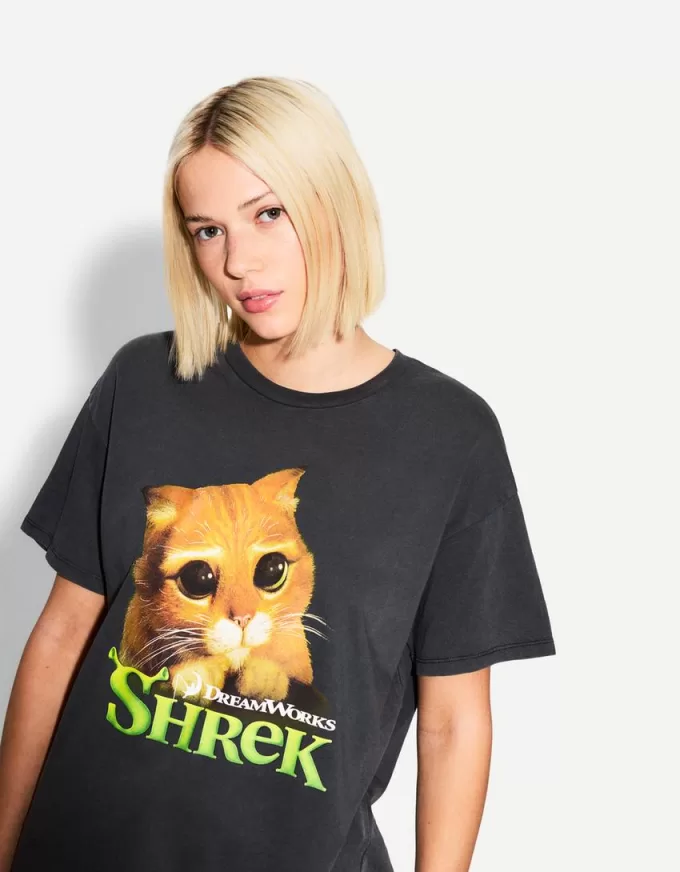 Camiseta manga corta estampado Shrek Grey Camiseta manga corta estampado Shrek Grey