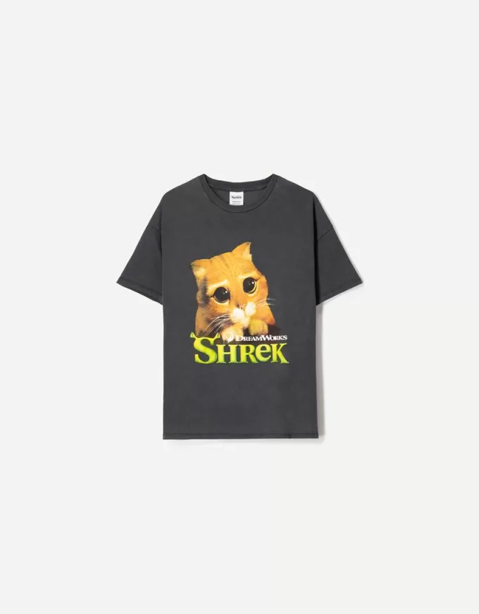 Camiseta manga corta estampado Shrek Grey Camiseta manga corta estampado Shrek Grey