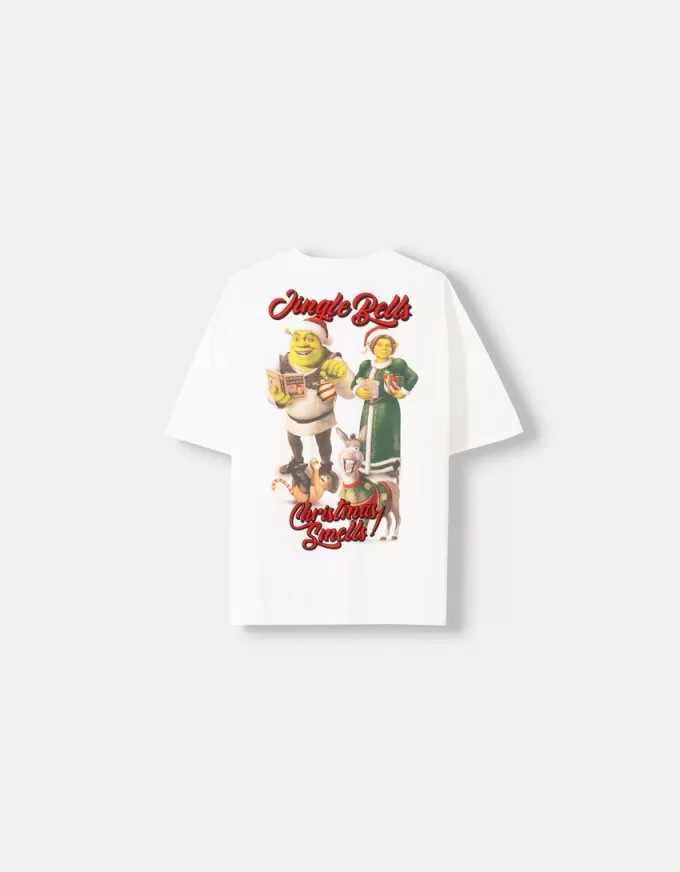 Camiseta manga corta estampado Shrek White Camiseta manga corta estampado Shrek White