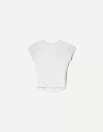 Camiseta manga corta fruncido lateral Grey
