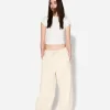 Camiseta manga corta fruncido lateral Off white