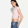 Camiseta manga corta fruncido lateral Pink