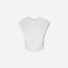 Camiseta manga corta fruncido lateral Grey Camiseta manga corta fruncido lateral Grey