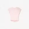 Camiseta manga corta fruncido lateral Pink