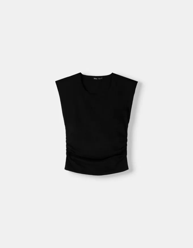 Camiseta manga corta hombreras Black Camiseta manga corta hombreras Black