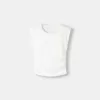Camiseta manga corta hombreras Cream