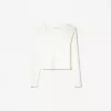 Camiseta manga larga cuello pico Off white