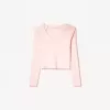 Camiseta manga larga cuello pico Pink