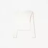 Camiseta manga larga cuello pico Off white
