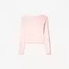Camiseta manga larga cuello pico Pink