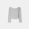 Camiseta manga larga escote Bardot Grey