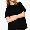 Camiseta oversize de algodón pesado de manga corta Black