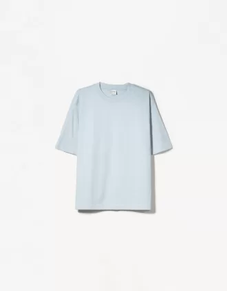 Camiseta oversize de algodón pesado de manga corta Light blue