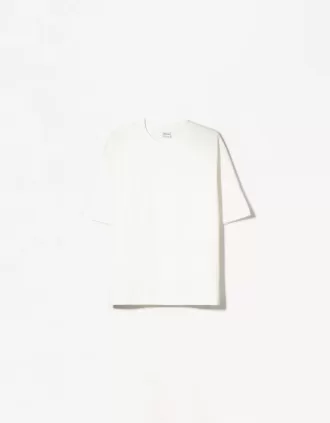Camiseta oversize de algodón pesado de manga corta Off white