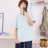 Camiseta oversize de algodón pesado de manga corta Light blue