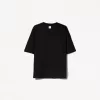 Camiseta oversize de algodón pesado de manga corta Black