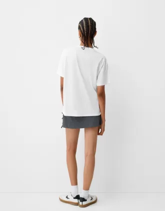 Camiseta oversize de manga corta Dua Lipa White