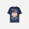 Camiseta oversize estampada de manga corta Navy
