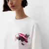 Camiseta oversize estampada de manga corta Off white