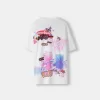 Camiseta oversize estampada de manga corta Off white